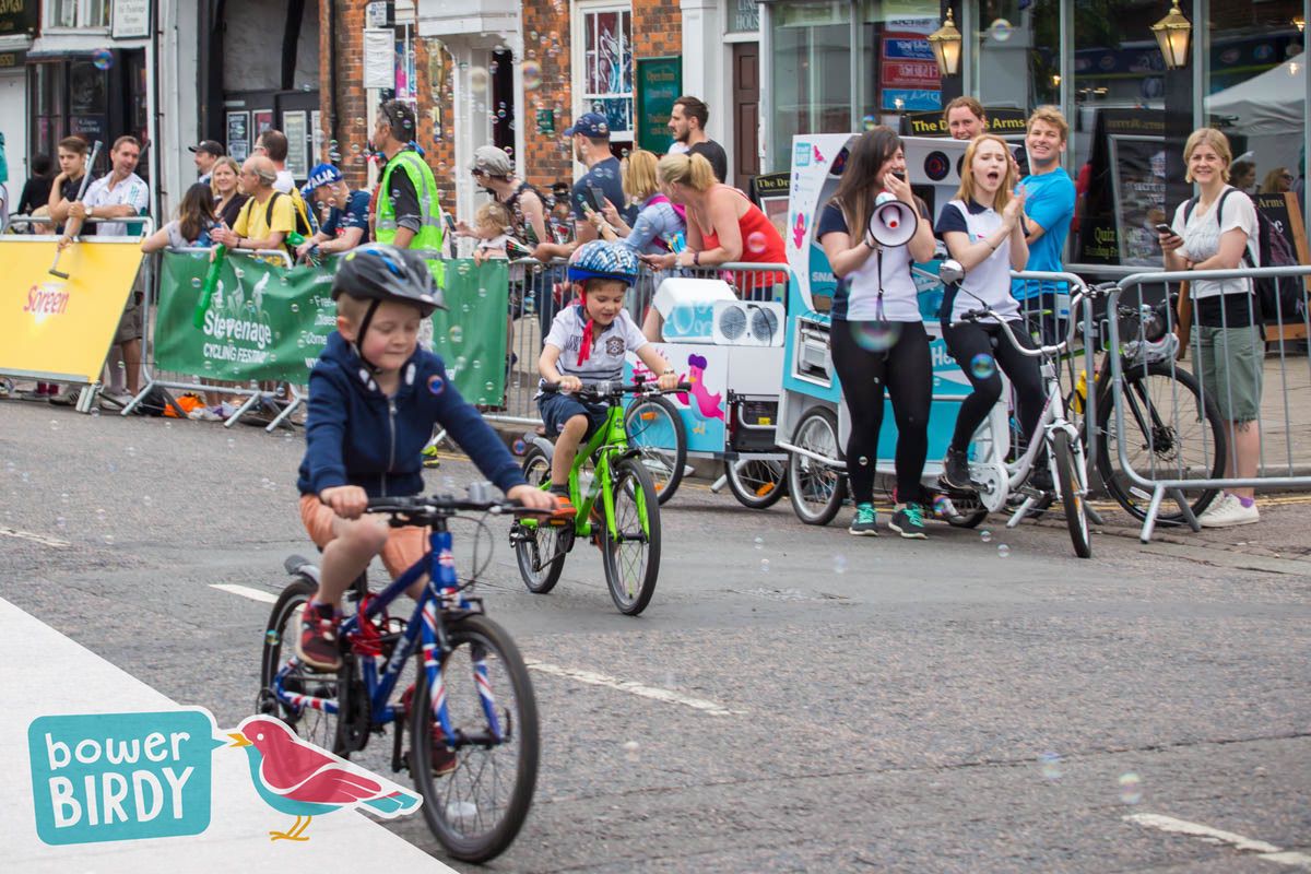 Bowerbirdy Tricycle at the Tour Series in Stevenage
