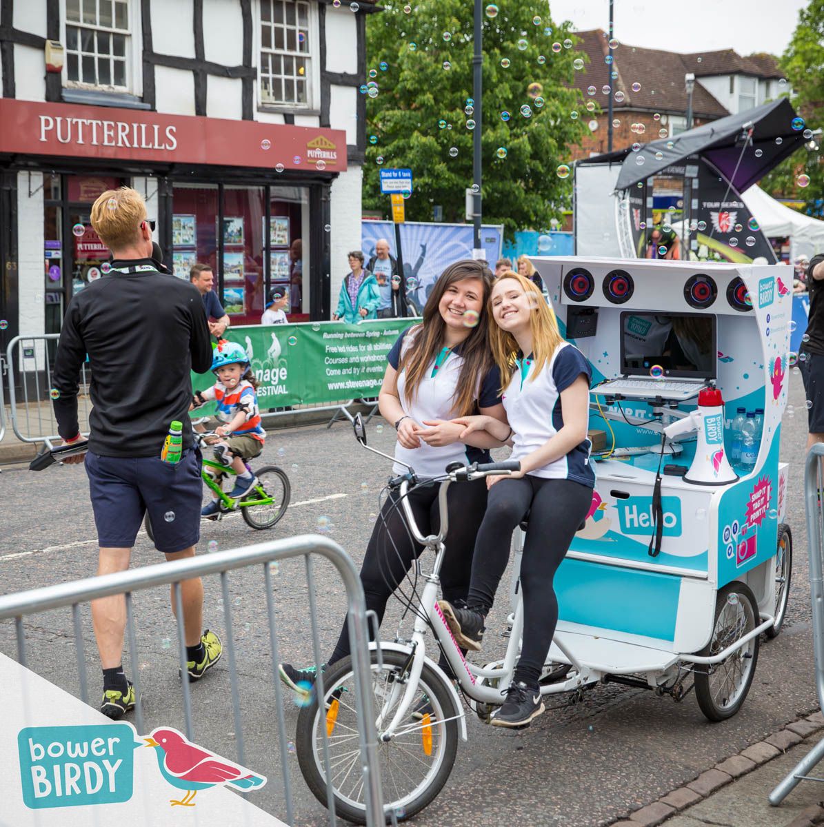 Bowerbirdy Tricycle at the Tour Series in Stevenage