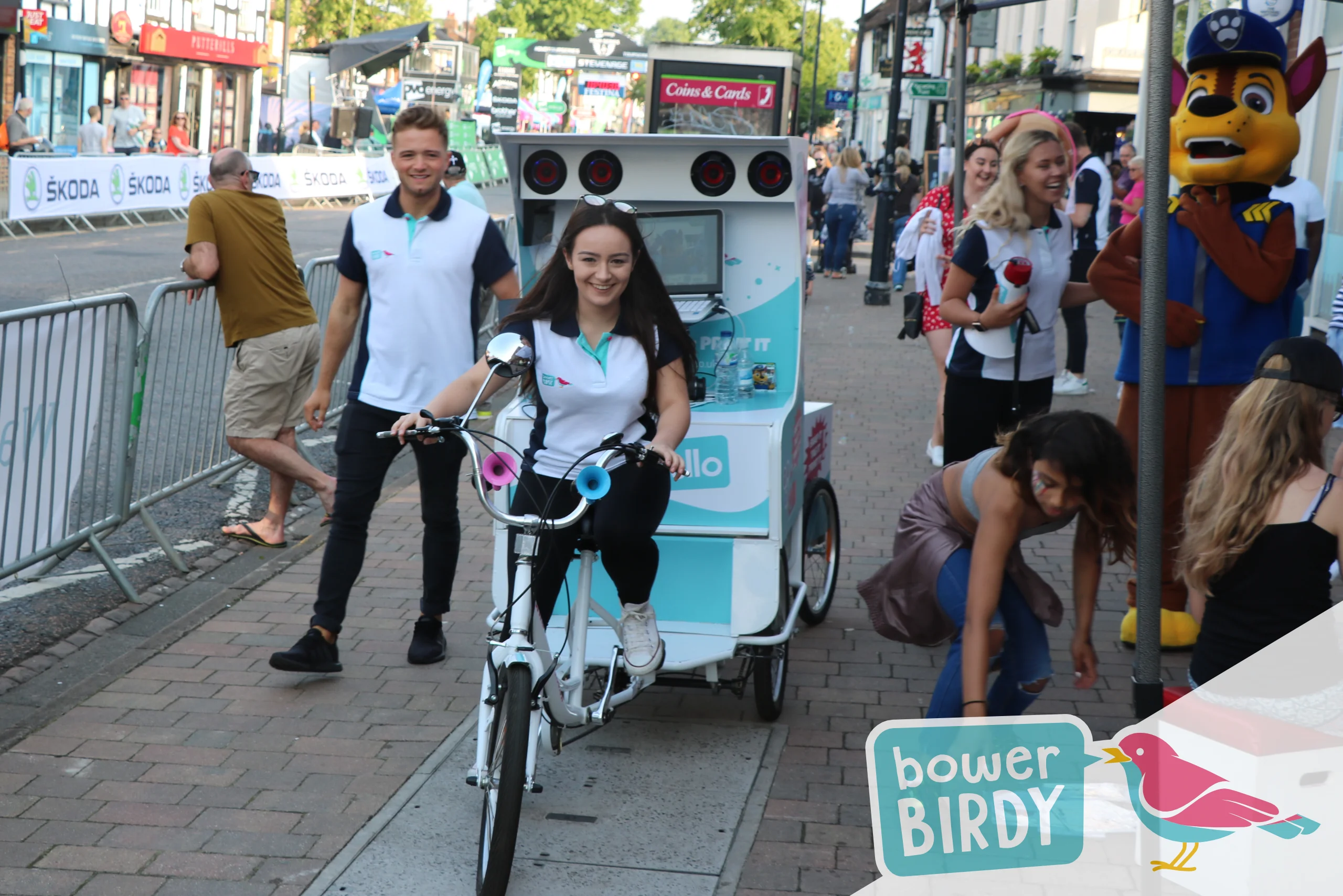 Bowerbirdy's WOWbower at the Bike Tour Stevenage