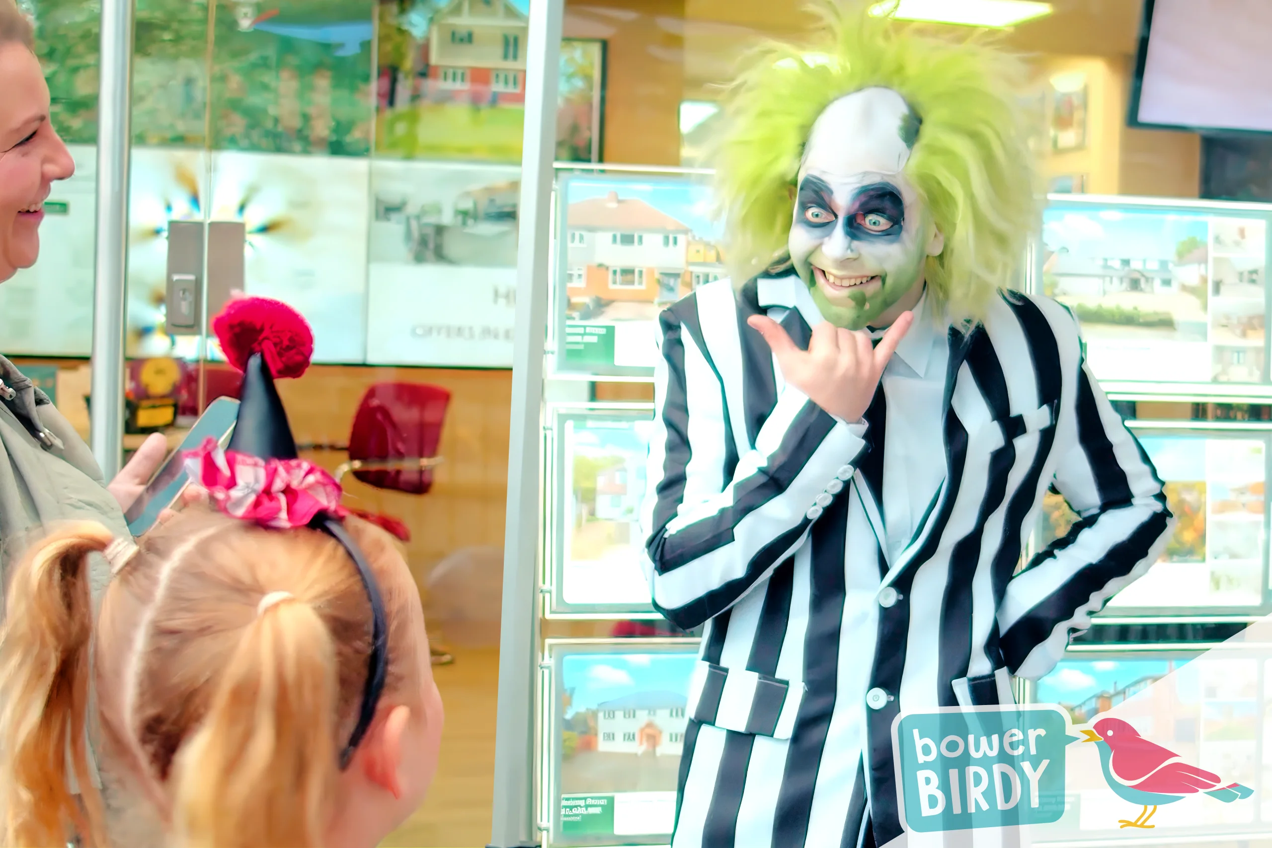 Beetlejuice entertains visitors