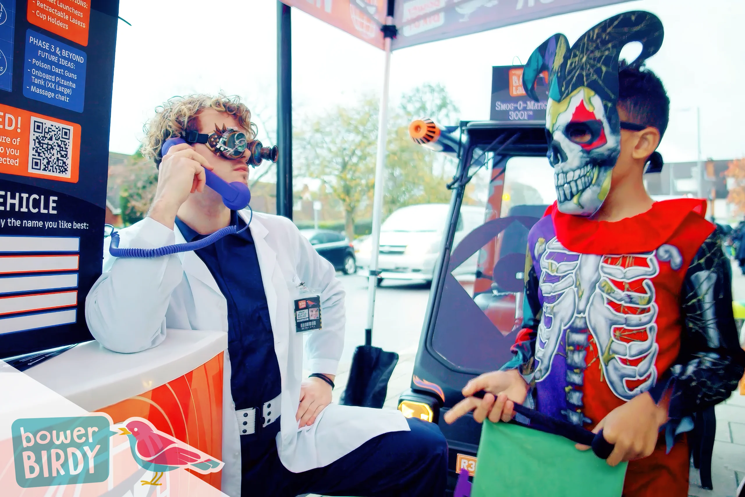 A Young Villain Visits BAD Labs Exhibit