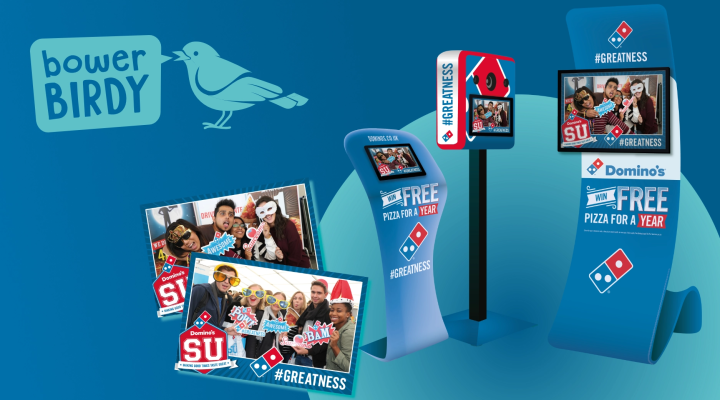 Bowerbirdy-designed equipment for Domino's Freshers Events